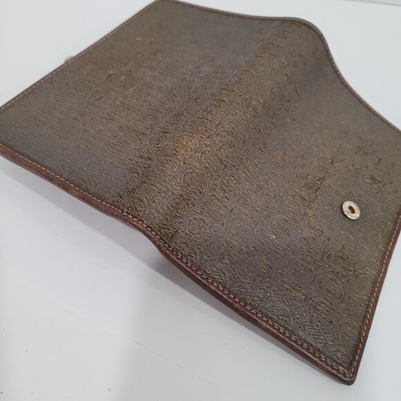 GUCCI Vintage GG Wallet Medium Bifold Brown Coin Bill Purse Kisslock Leather - Picture 12 of 15